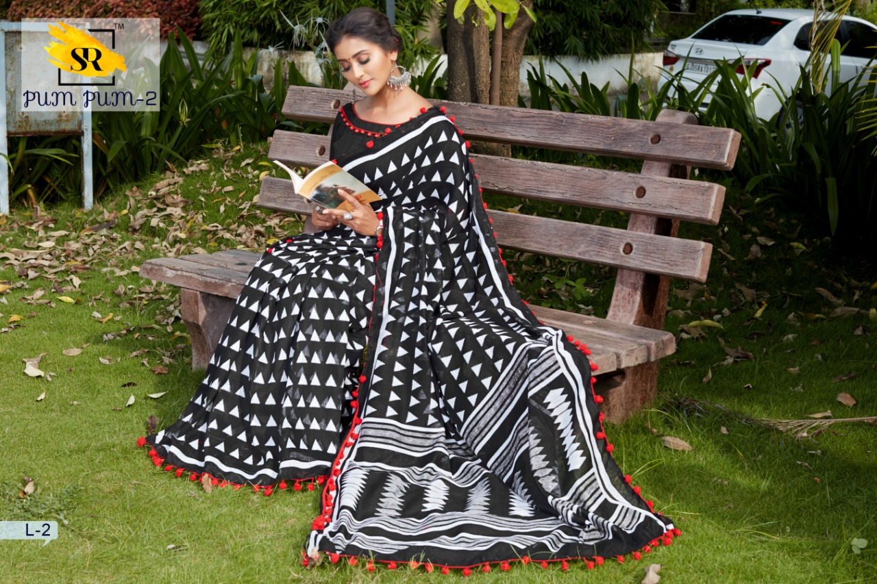 S R Brand Pum Pum Vol 2 Cotton Printed Saree Authorized Supplier In Surat
