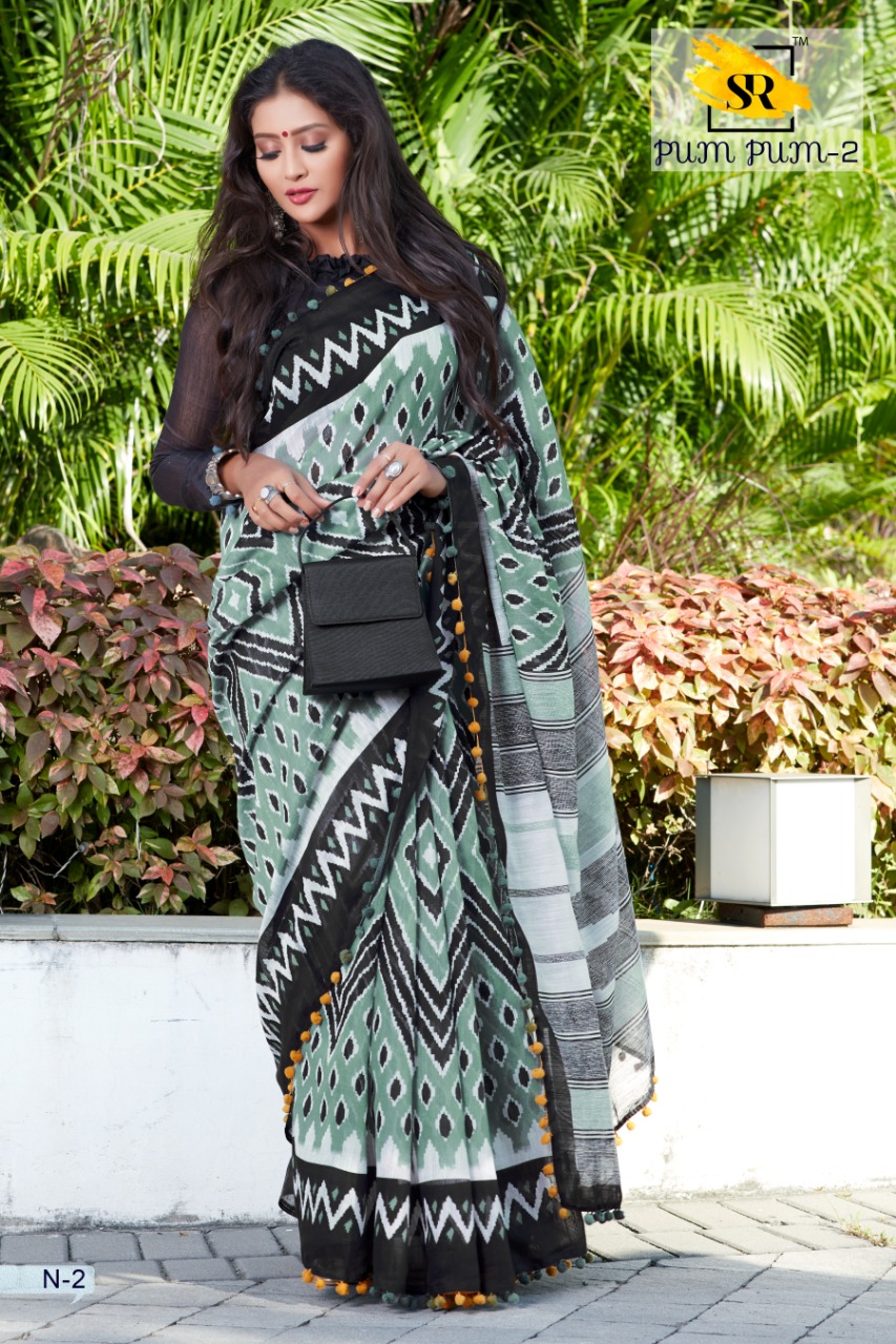 S R Brand Pum Pum Vol 2 Cotton Printed Saree Authorized Supplier In Surat