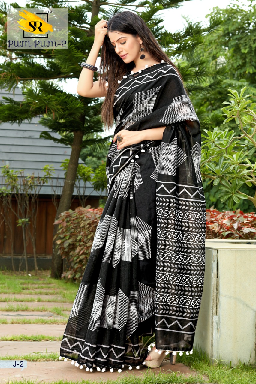 S R Brand Pum Pum Vol 2 Cotton Printed Saree Authorized Supplier In Surat