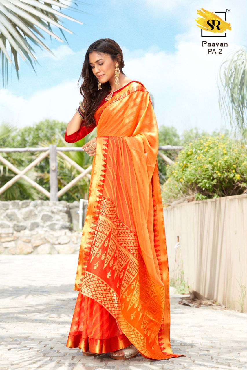 Sr Present Paavan Brasso Pattern Saree Concept Wholesale Price In Surat Market