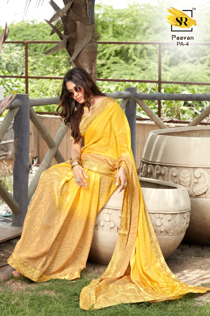 Sr Present Paavan Brasso Pattern Saree Concept Wholesale Price In Surat Market
