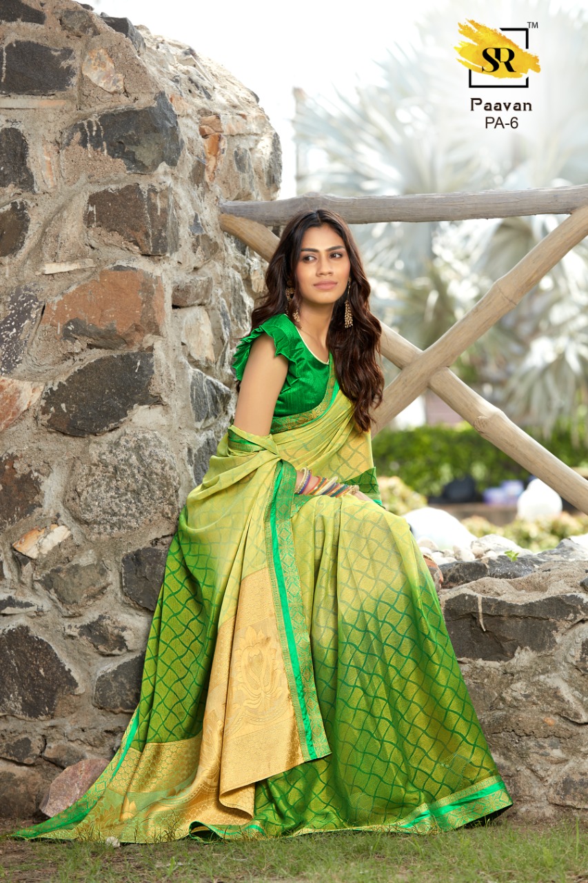 Sr Present Paavan Brasso Pattern Saree Concept Wholesale Price In Surat Market