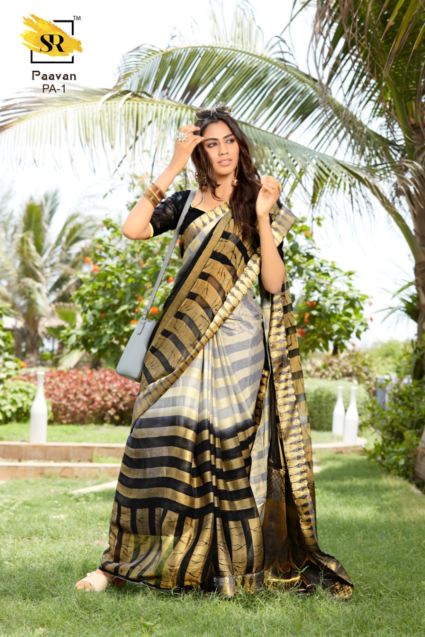 Sr Present Paavan Brasso Pattern Saree Concept Wholesale Price In Surat Market