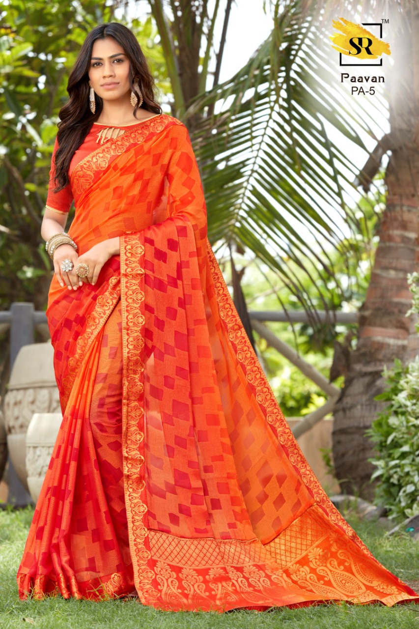 Sr Present Paavan Brasso Pattern Saree Concept Wholesale Price In Surat Market