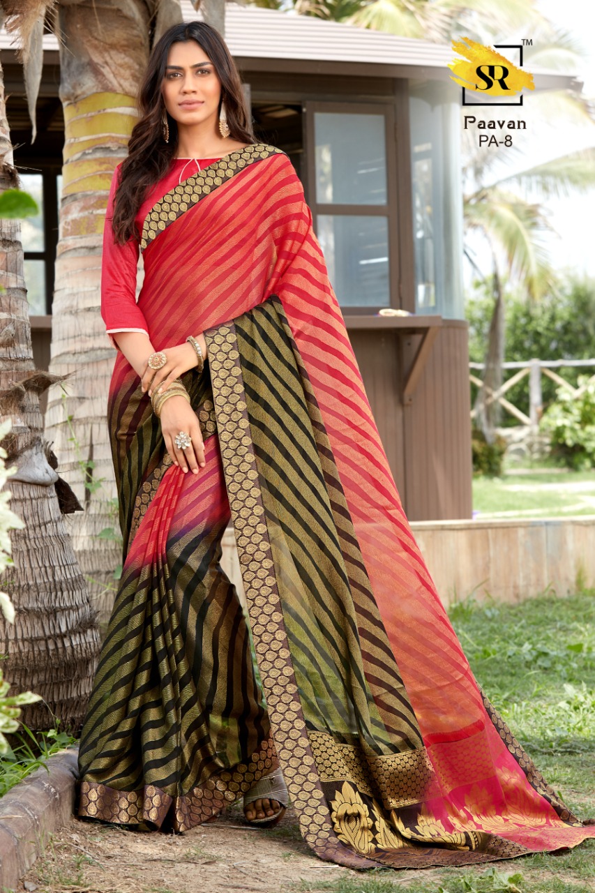 Sr Present Paavan Brasso Pattern Saree Concept Wholesale Price In Surat Market