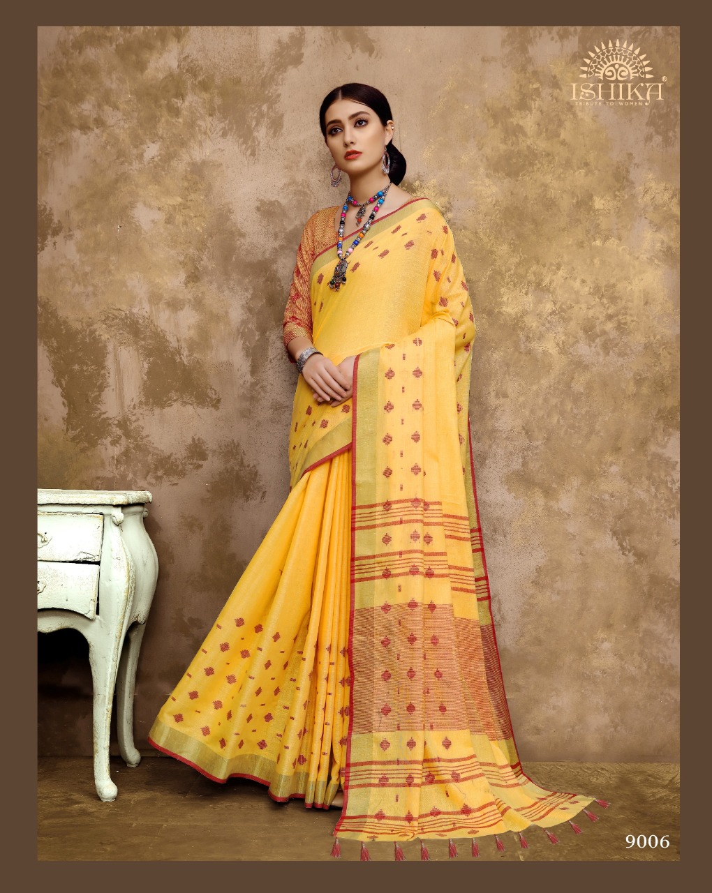 Swarna By Ashika Saree Linen Cotton Traditional Wear Saree Collection