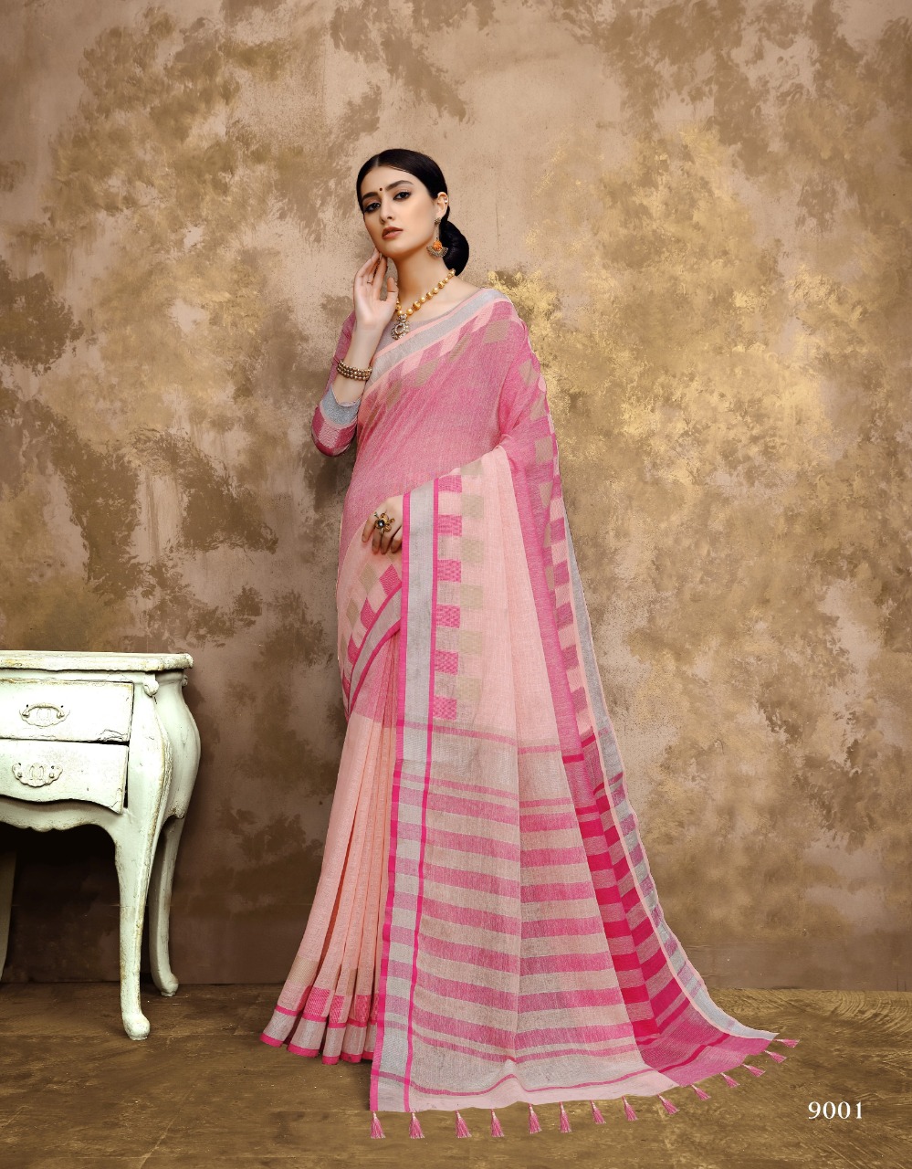 Swarna By Ashika Saree Linen Cotton Traditional Wear Saree Collection