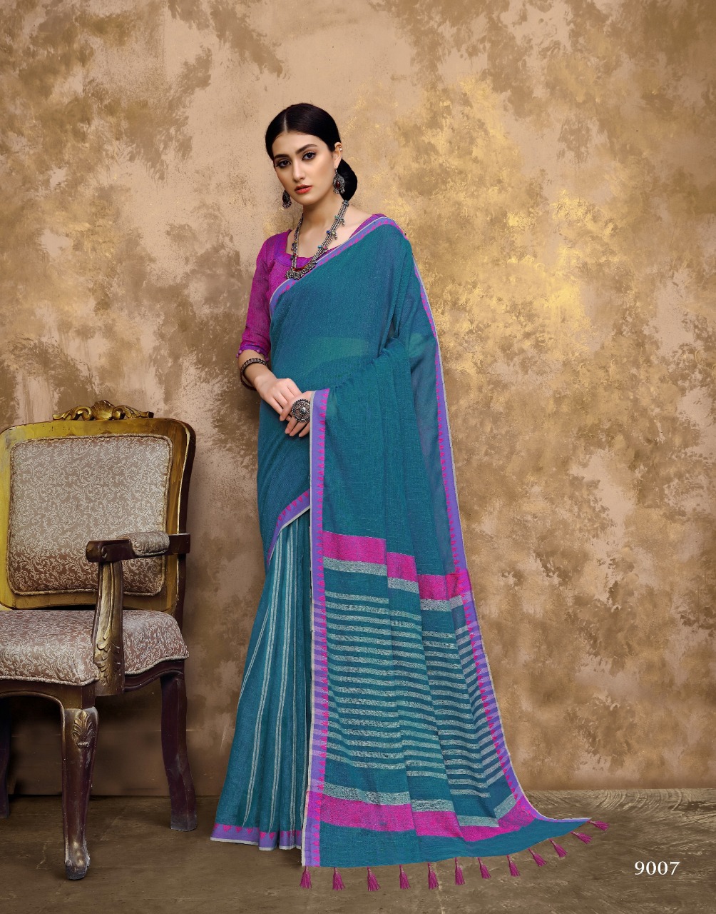 Swarna By Ashika Saree Linen Cotton Traditional Wear Saree Collection