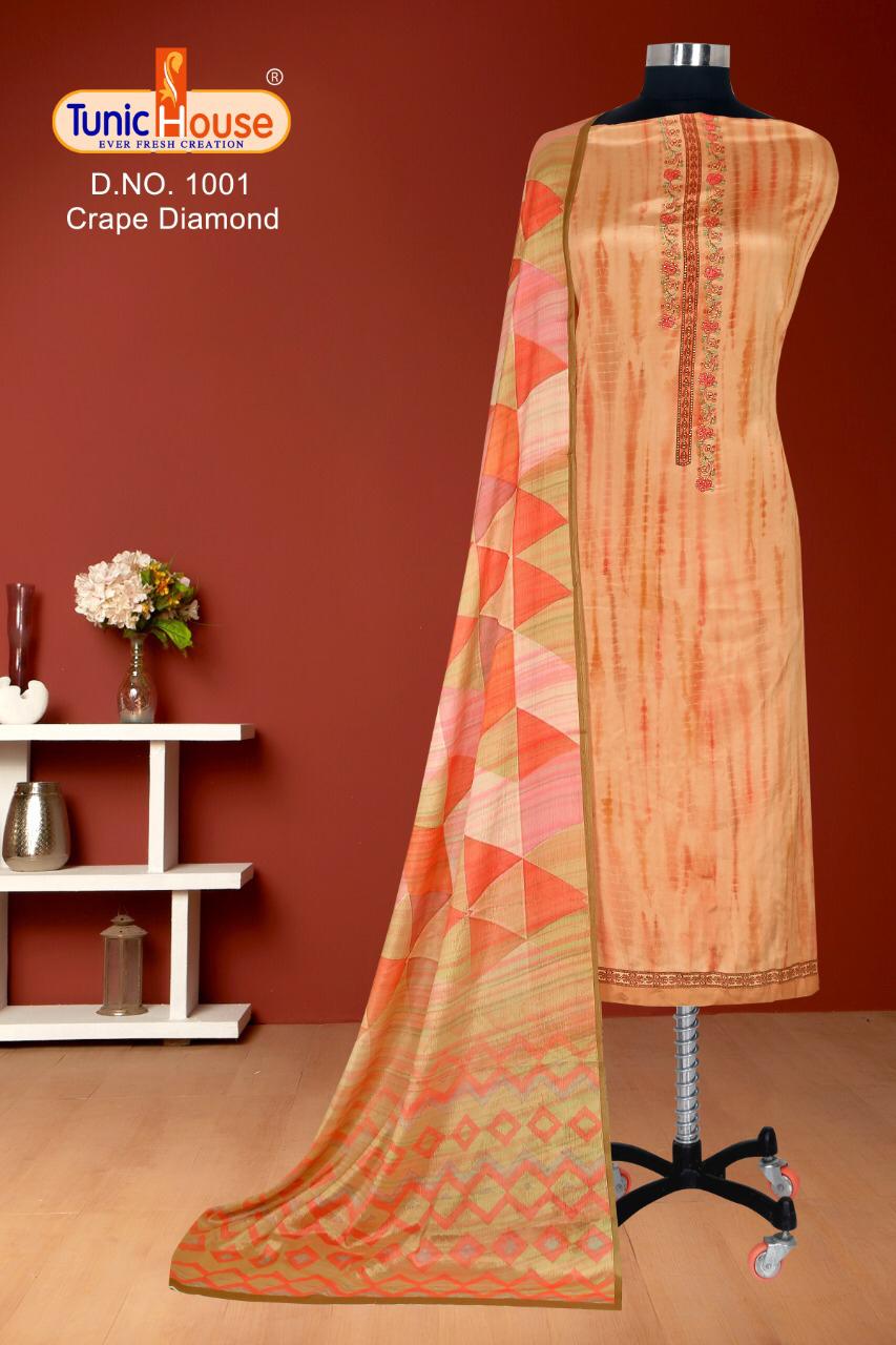 Tunic House Present Crape Diamond Digital Print Salwar Suit Online Shopping