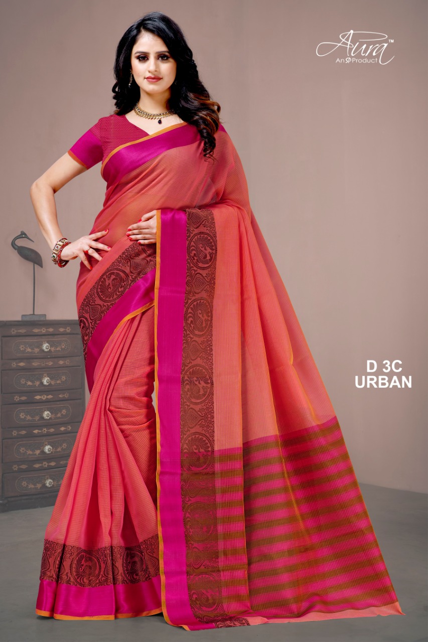 Aura Saree Urban Vol 3 Casual Wear Sari Supplier In Surat Market