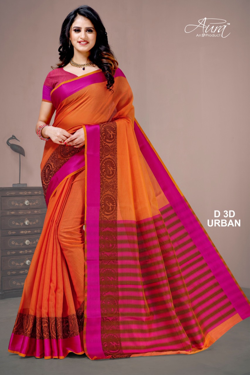 Aura Saree Urban Vol 3 Casual Wear Sari Supplier In Surat Market