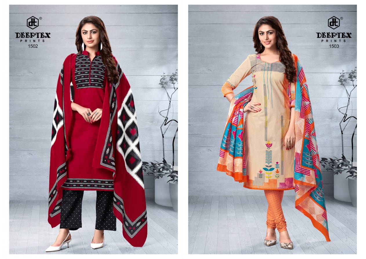 Deeptex Chief Guest Vol 15 Unstitched Ladies Cotton Dress Catalogue