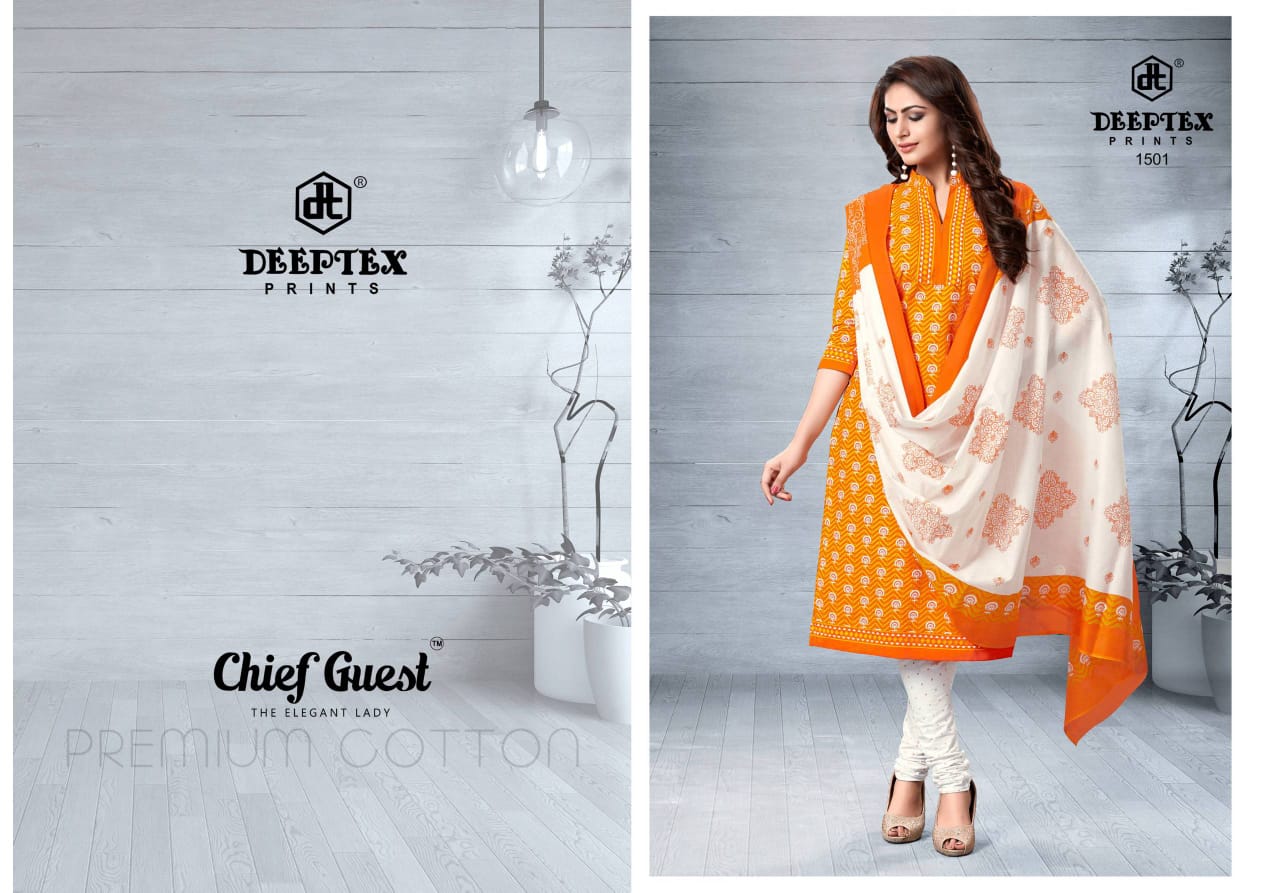 Deeptex Chief Guest Vol 15 Unstitched Ladies Cotton Dress Catalogue