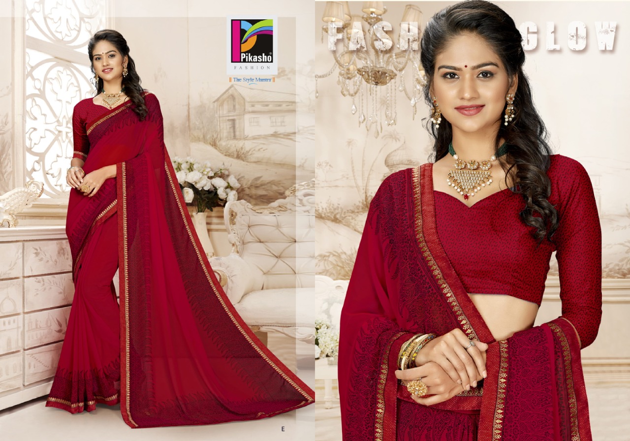 Dilbar By Pikasho Fashion Georgette Printed Formal Wear Saree Concept