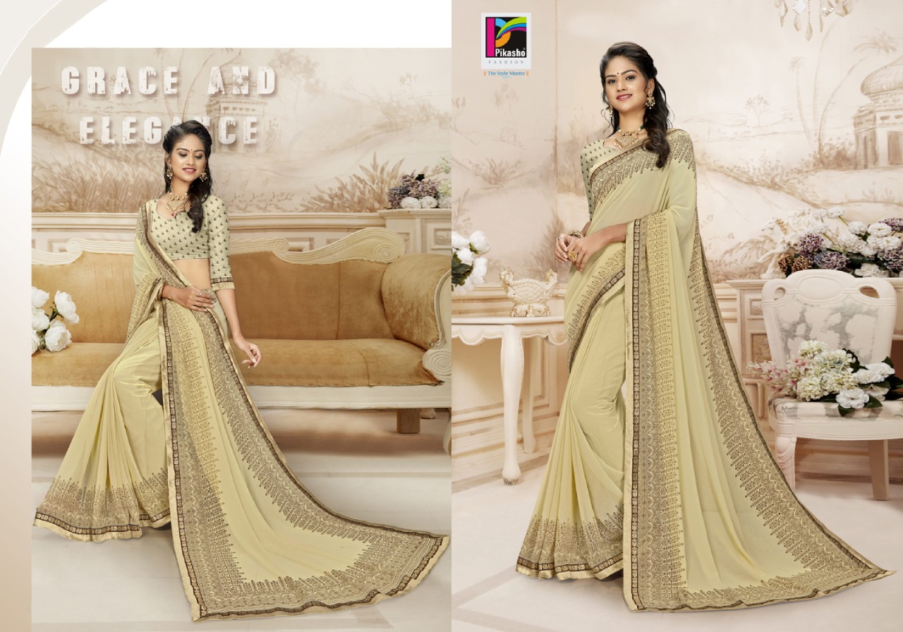 Dilbar By Pikasho Fashion Georgette Printed Formal Wear Saree Concept