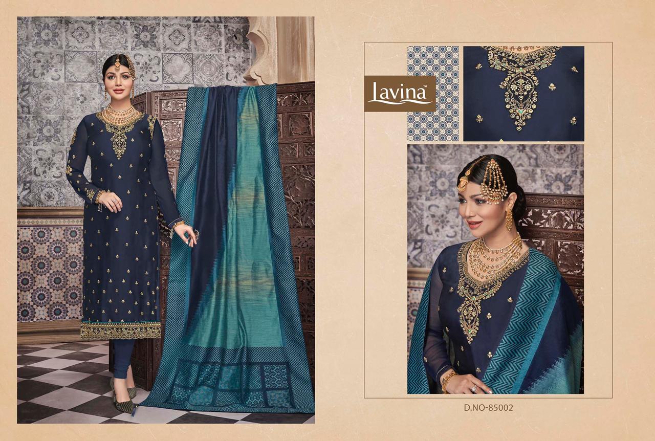Lavina Vol 85 Handloom Katha Work Dupatta Concept Salwar Suits Catalog