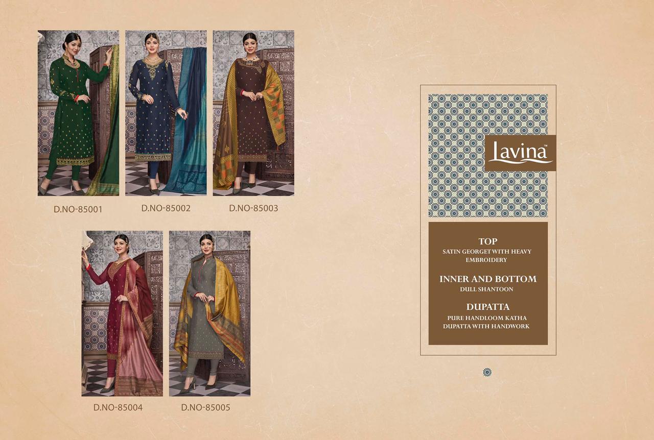 Lavina Vol 85 Handloom Katha Work Dupatta Concept Salwar Suits Catalog