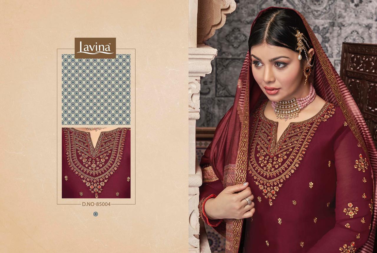 Lavina Vol 85 Handloom Katha Work Dupatta Concept Salwar Suits Catalog