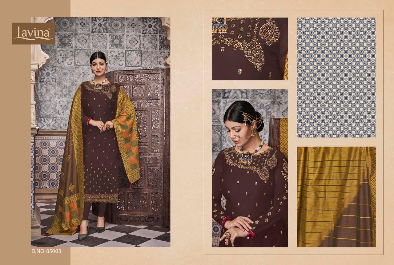 Lavina Vol 85 Handloom Katha Work Dupatta Concept Salwar Suits Catalog