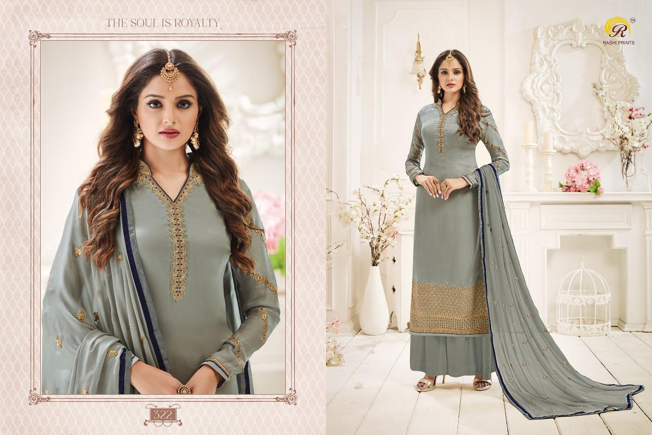 Rashi Present Amyra Georgette Satin Kashmiri Work Salwar Kameez