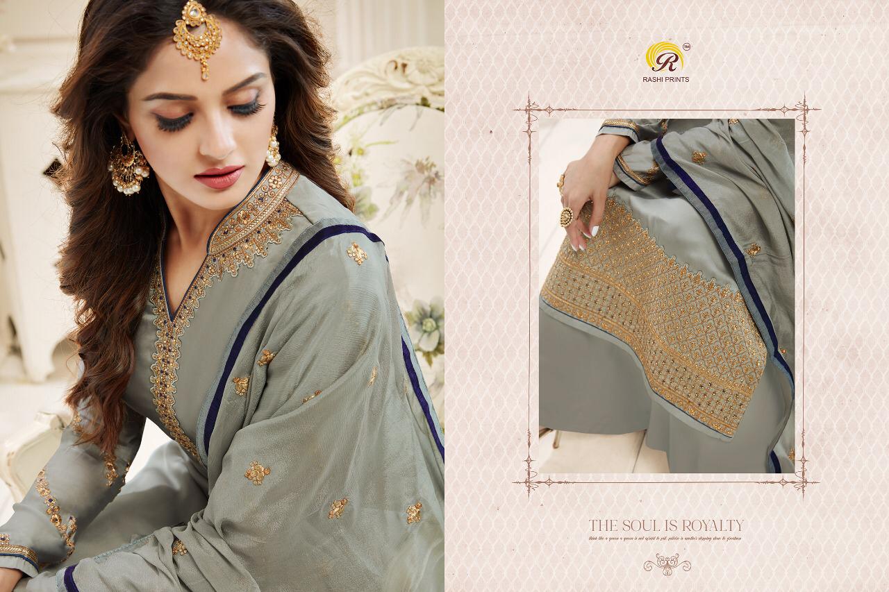 Rashi Present Amyra Georgette Satin Kashmiri Work Salwar Kameez