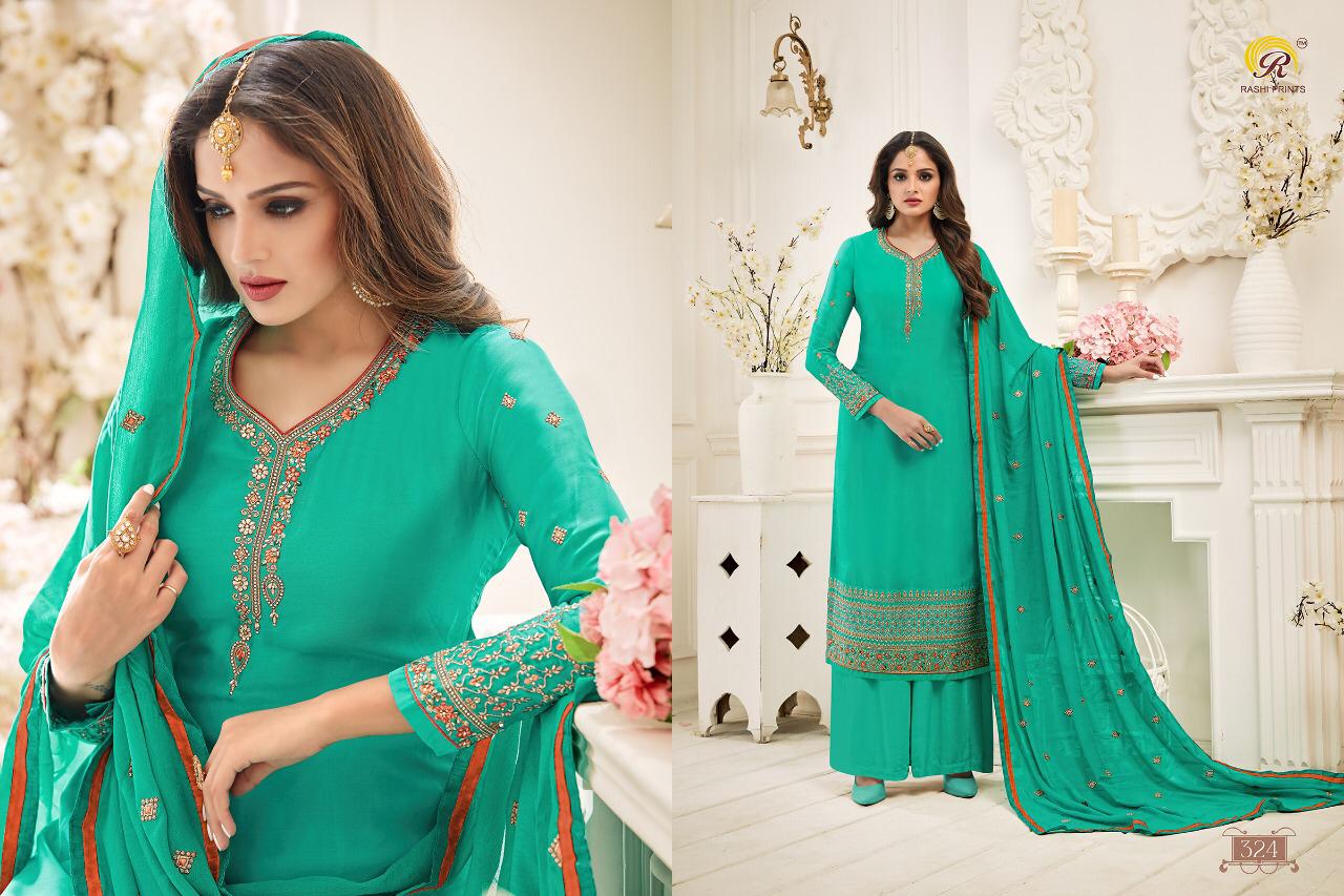 Rashi Present Amyra Georgette Satin Kashmiri Work Salwar Kameez