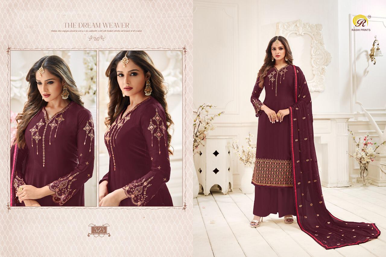 Rashi Present Amyra Georgette Satin Kashmiri Work Salwar Kameez