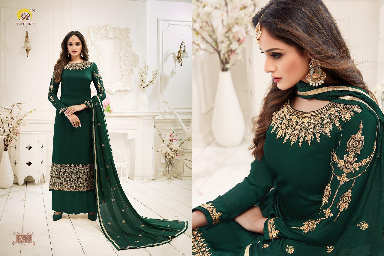 Rashi Present Amyra Georgette Satin Kashmiri Work Salwar Kameez
