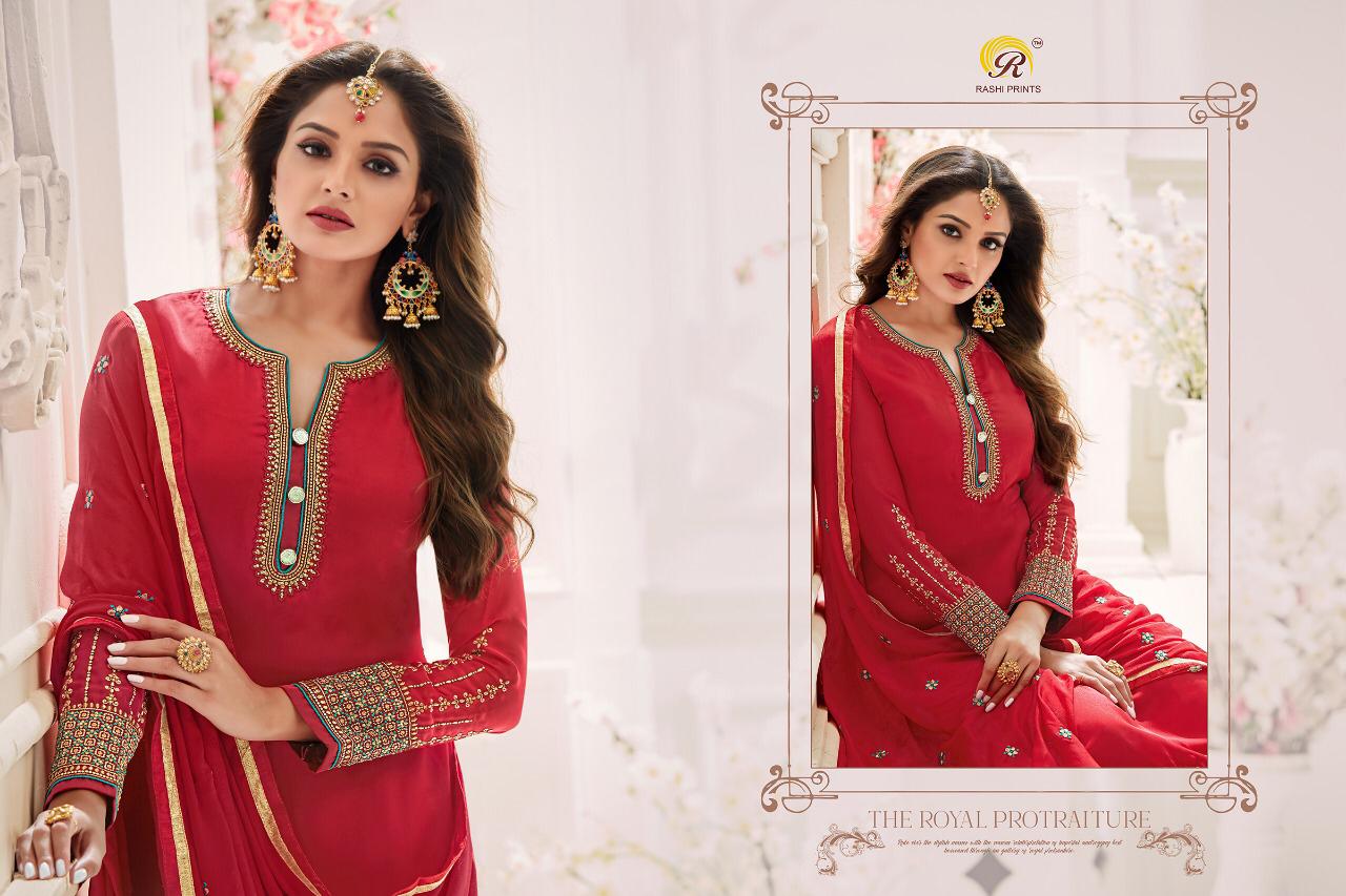 Rashi Present Amyra Georgette Satin Kashmiri Work Salwar Kameez