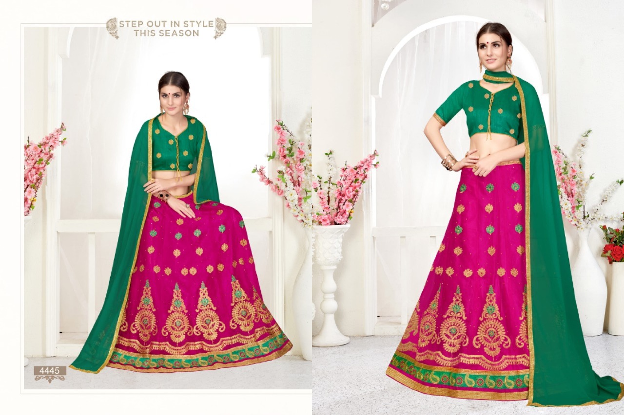 Sanskar Style Decor Casual Stylish Net Embroidery Lehanga Collection