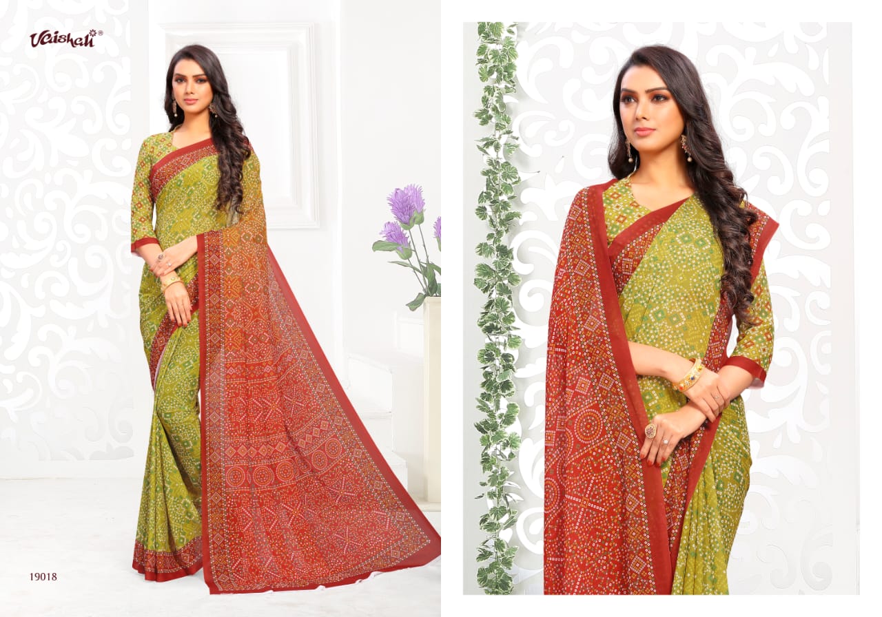 Vaishali Fashion Samaira Bandhani Digital Printed Bandhej Style Saree Catalogue