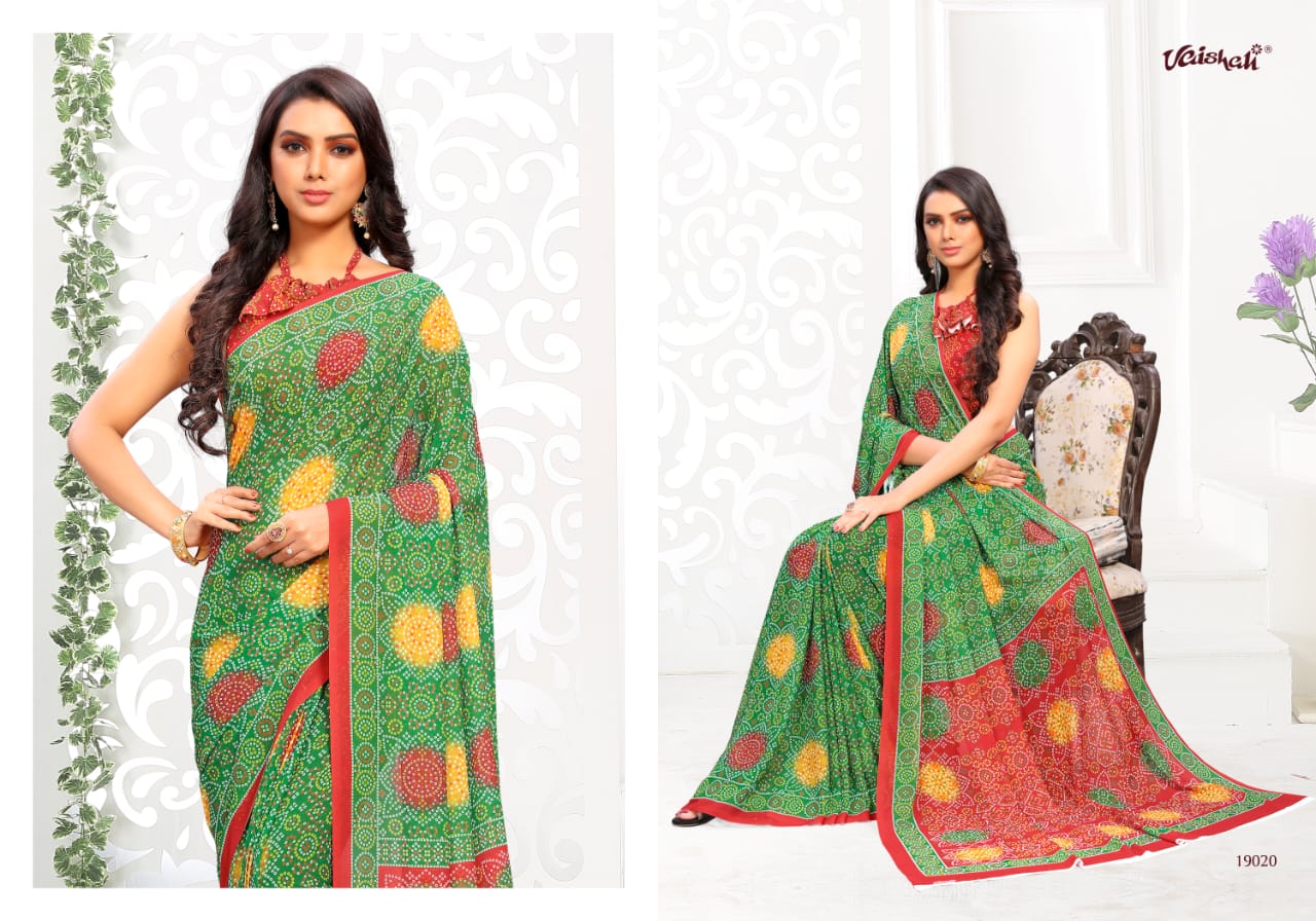 Vaishali Fashion Samaira Bandhani Digital Printed Bandhej Style Saree Catalogue