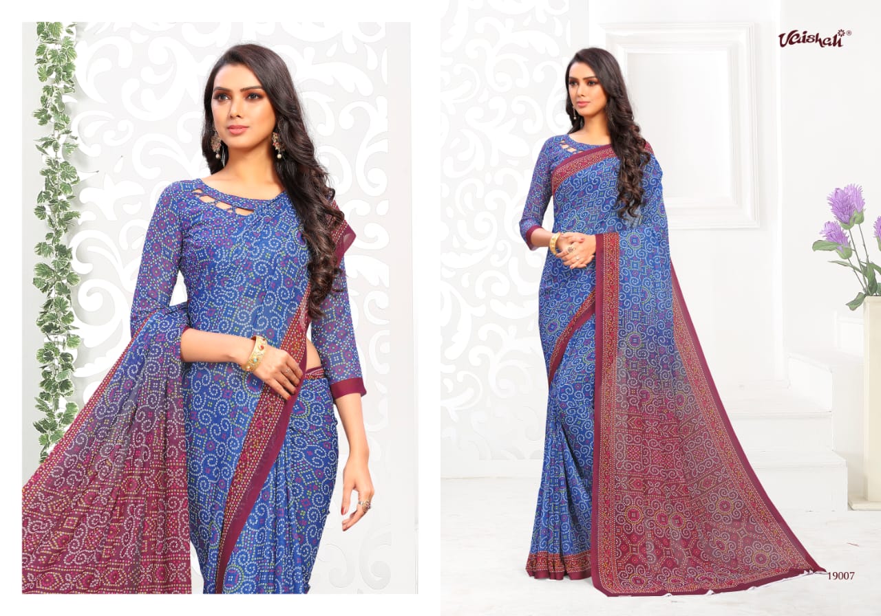 Vaishali Fashion Samaira Bandhani Digital Printed Bandhej Style Saree Catalogue