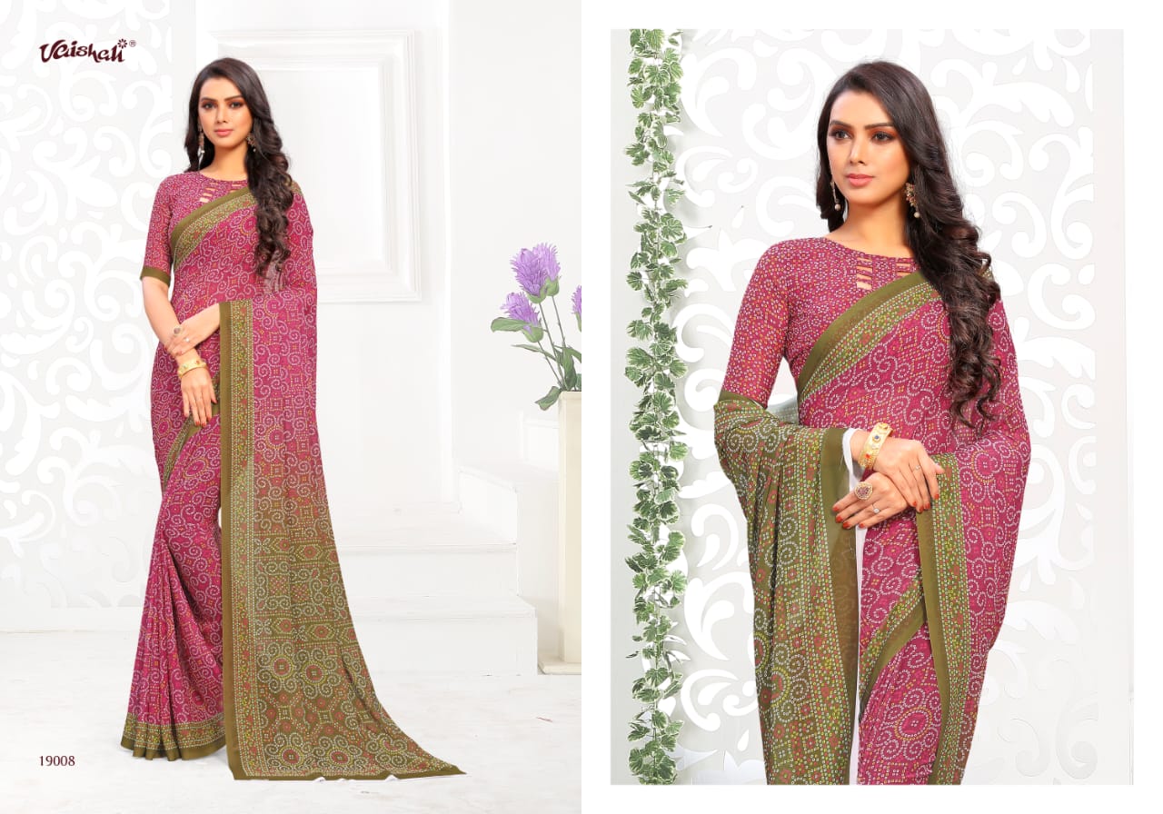 Vaishali Fashion Samaira Bandhani Digital Printed Bandhej Style Saree Catalogue