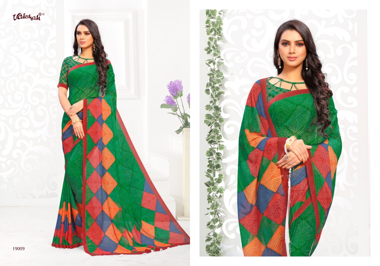 Vaishali Fashion Samaira Bandhani Digital Printed Bandhej Style Saree Catalogue