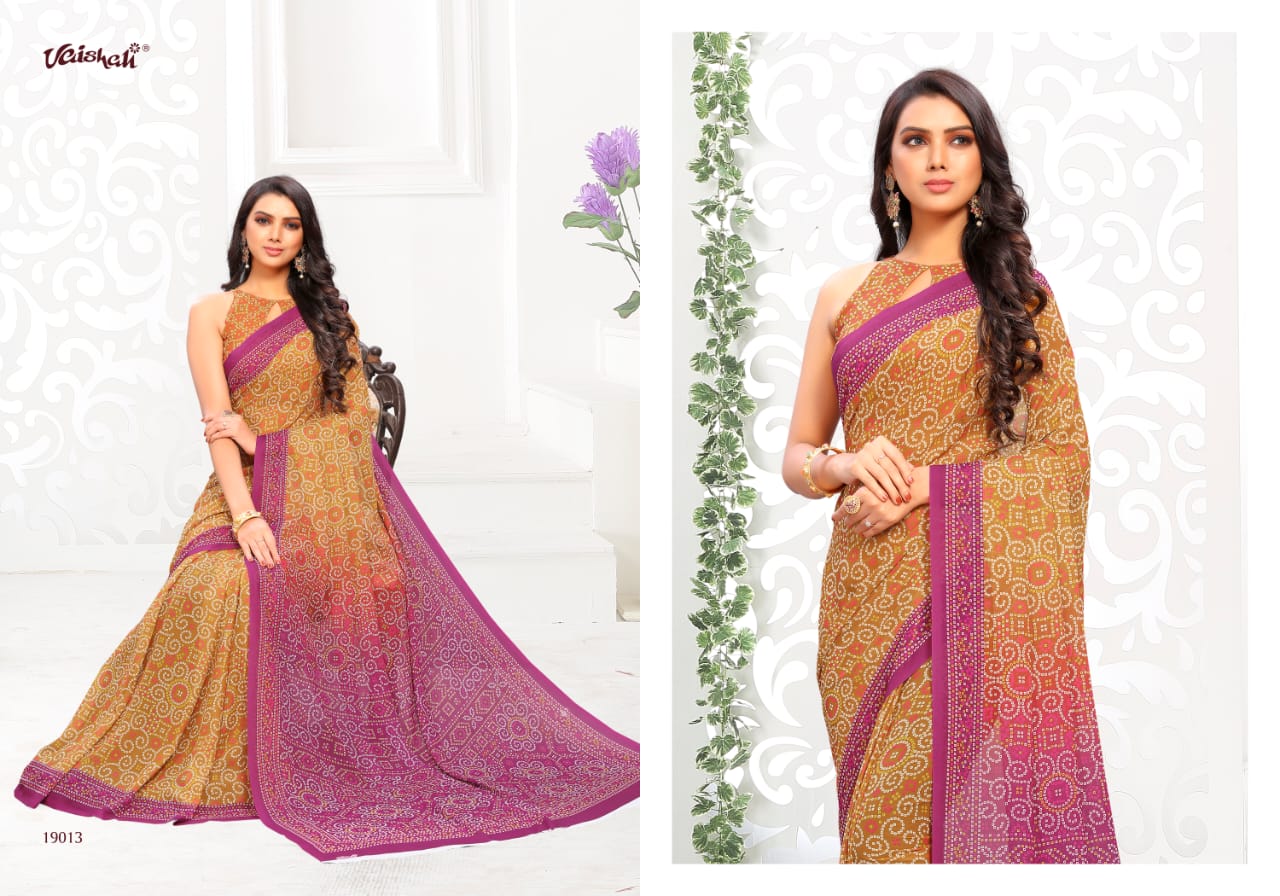 Vaishali Fashion Samaira Bandhani Digital Printed Bandhej Style Saree Catalogue