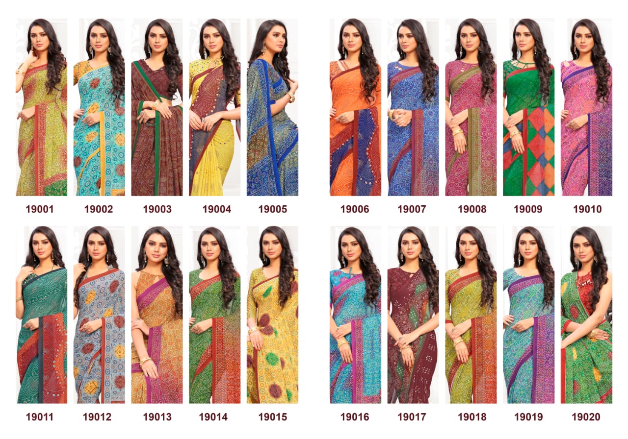 Vaishali Fashion Samaira Bandhani Digital Printed Bandhej Style Saree Catalogue