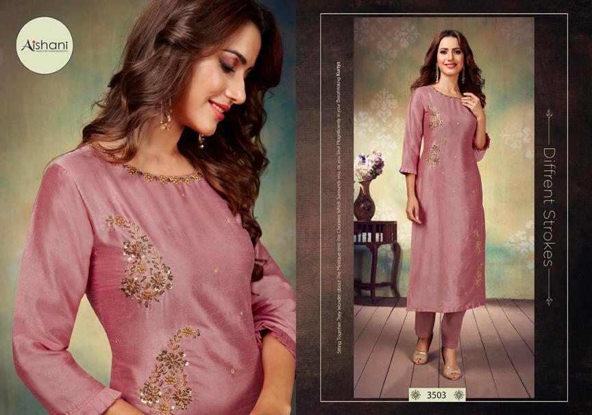 Aishani By Ambika Present Parsiya Silk Heavy Look Kurti Online Shopping