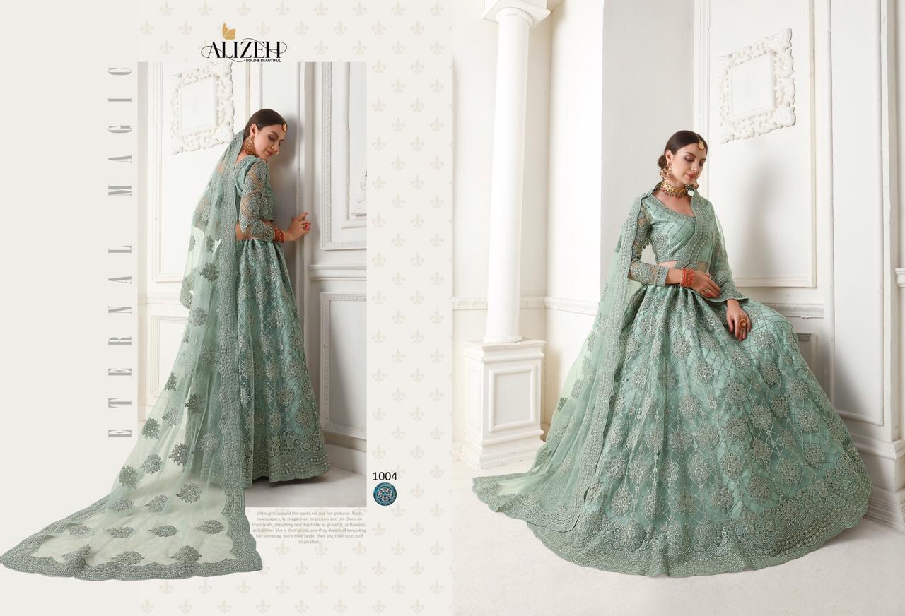 Alizeh Official Present Bridal Heritage Vol 1 Heavy Net Wedding Collection Lehengas