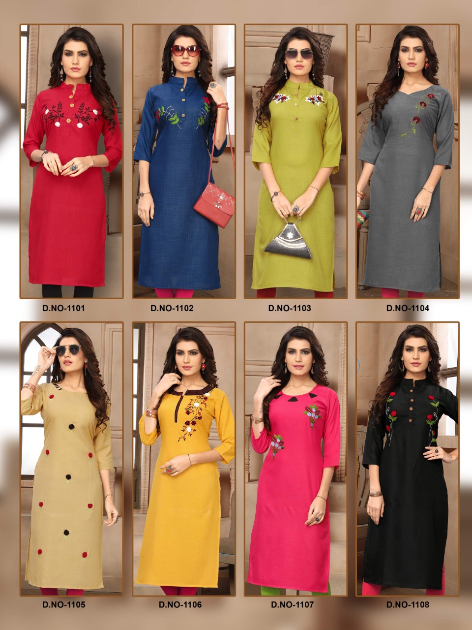Banwery Present Blend Cotton Work Formal Style Kurti Catalogue