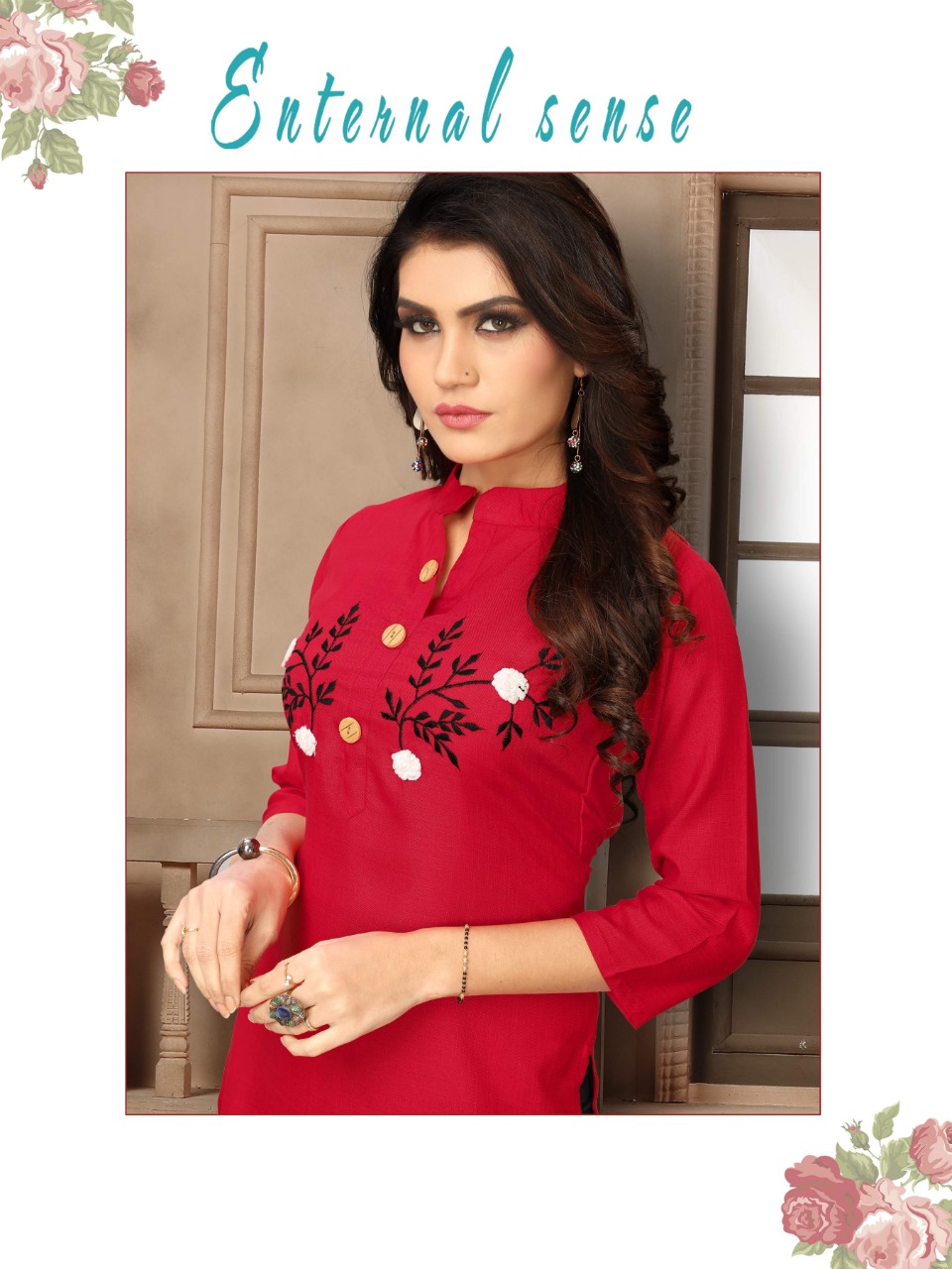 Banwery Present Blend Cotton Work Formal Style Kurti Catalogue