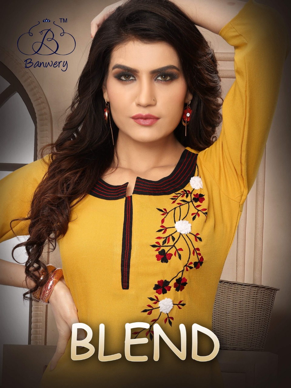 Banwery Present Blend Cotton Work Formal Style Kurti Catalogue