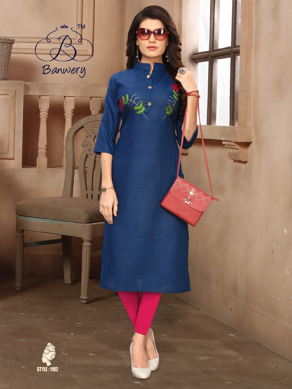 Banwery Present Blend Cotton Work Formal Style Kurti Catalogue