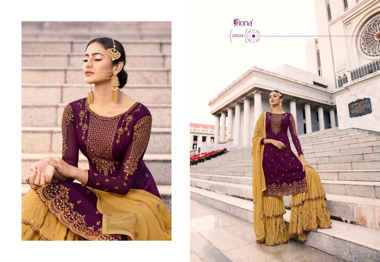 Fiona Noorie Sharara Vol 9 Nx Satin Georgette Wedding Salwar Kameez Seller