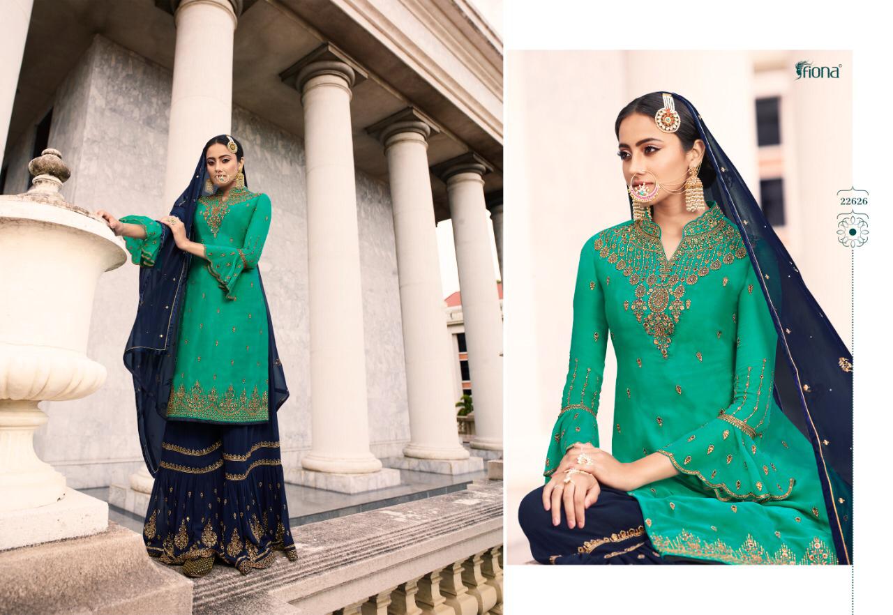 Fiona Noorie Sharara Vol 9 Nx Satin Georgette Wedding Salwar Kameez Seller