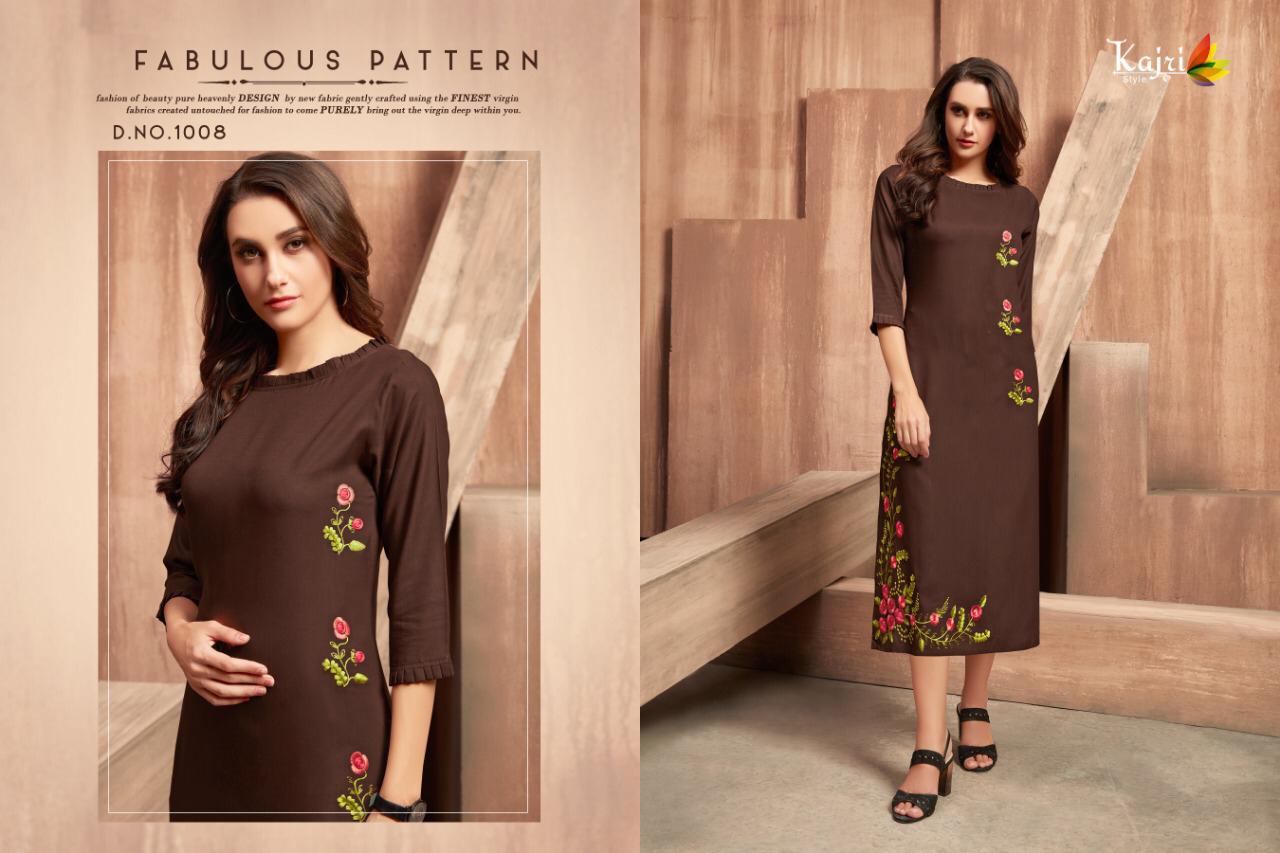 Kajri Style Florence Rayon Formal Wear Kurti Wholesale Store Surat