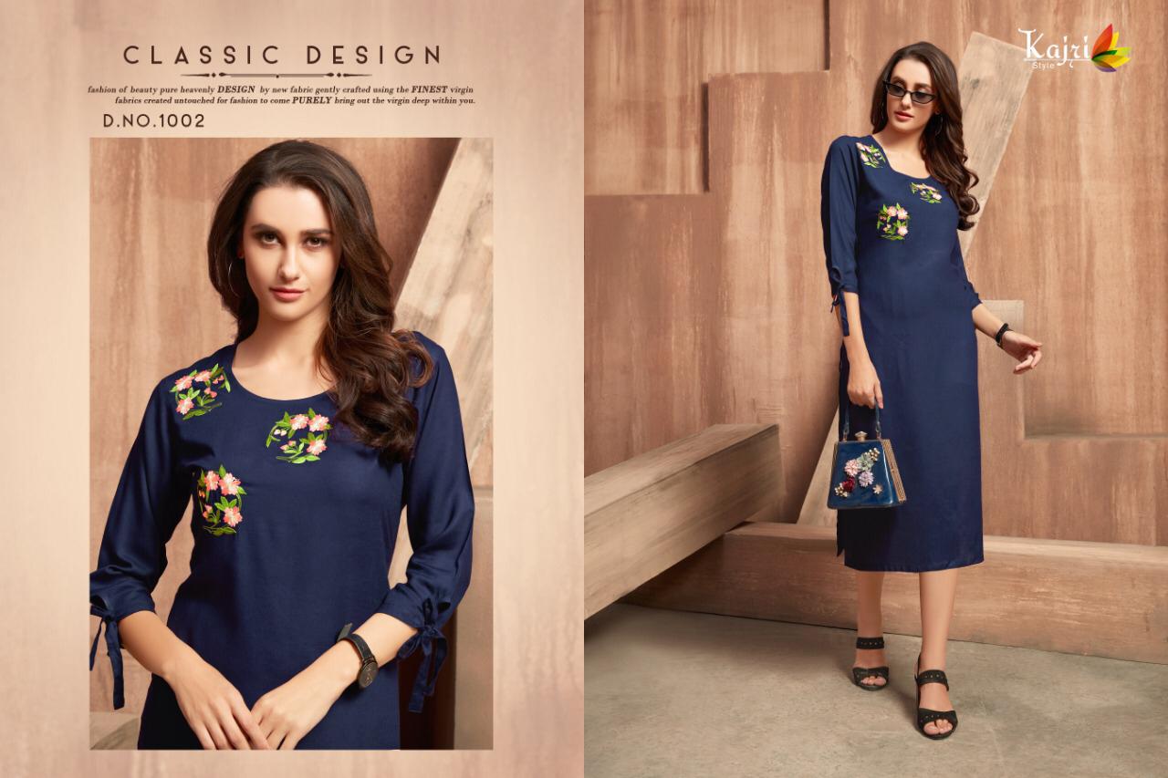 Kajri Style Florence Rayon Formal Wear Kurti Wholesale Store Surat