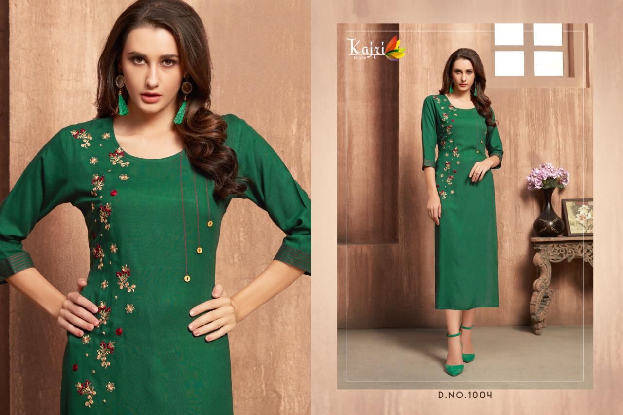 Kajri Style Florence Rayon Formal Wear Kurti Wholesale Store Surat