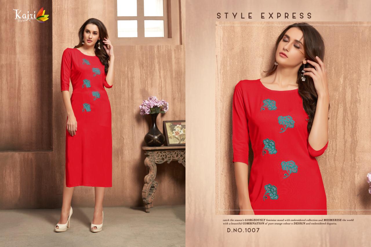 Kajri Style Florence Rayon Formal Wear Kurti Wholesale Store Surat