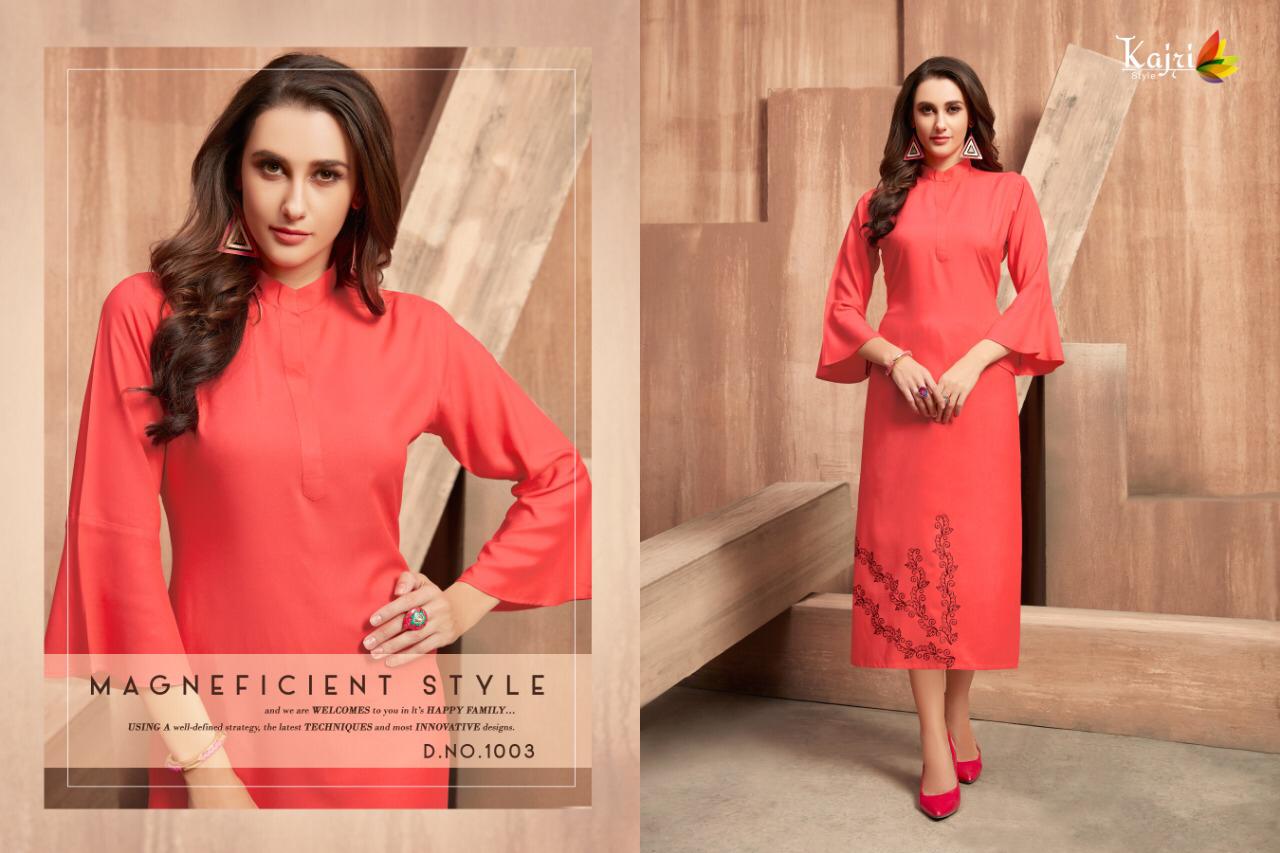 Kajri Style Florence Rayon Formal Wear Kurti Wholesale Store Surat